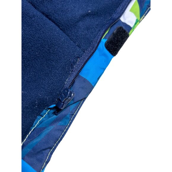 PhiBee Kids Outdoor Jacket Warm Winter Coat Size 11/12 Green Blue White - Picture 11 of 16